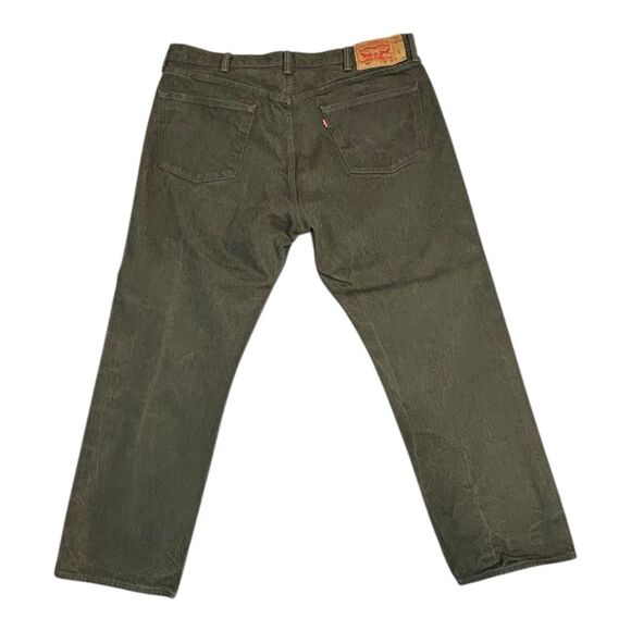 Levi’s 501 Original Fit Jeans Green Cone Denim White Oak W42 L30 (Actual 41x29) - Picture 1 of 6
